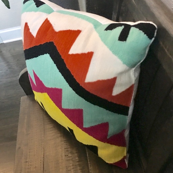 Anthropologie bright tribal accent pillow - Picture 3 of 4